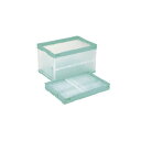 岐阜【プラス 事務用品 PLUS 文具 オフィス用品 文具】 チック工業 オリタタミコンテナ CB-S51NRLグリーン透明 日用品雑貨・文房具・手芸 文房具・事務用品 文具 オフィス用品 文房具 事務用品 コンテナ