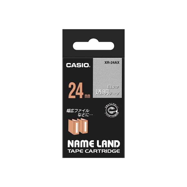 カシオ計算機 ネームランドテープ 24mm 白文字 透明 XR-24AX 日用品雑貨・文房具・手芸 文房具・事務用品 文具 オフィス用品 文房具 事務用品 ラベルシール・プリンタ