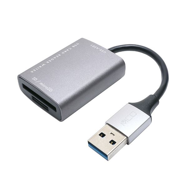 ナカバヤシ ミヨシSD / microSDカードリーダ・ライタ USB-A (USB3.2Gen1対応) ダークシルバー USR-ASD1 / DS1個