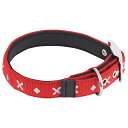 BASIC PLUS クロスダイヤカラー S レッド 【×3セット】 (犬用品 / 首輪) 【お徳用 まとめ買い お買い得 業務用 割引 セット販売】 【ペット...