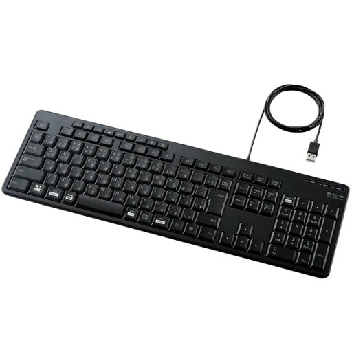 ELECOM エレコム PC機器 フルキーボード / 有線 / 静音設計 / 抗菌 / ブラック TK-FCM114SKBK ELECOM エレコム PC機器 フルキーボード / 有線 / 静音設計 / 抗菌 / ブラック TK-FCM114SKBK