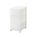 ニューライフスリム収納BOX 3段 ホワイト ( 掃除用品 文房具・事務用品 生活雑貨 オフィス用品 日用品雑貨 日用消耗品 文房具 お掃除 )(3)