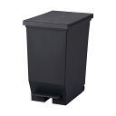 アスベル エバン両開きペダルペール 40L ブラック A630477 1台 ( 掃除用品 事務用品 清掃 オフィス用品 日用品雑貨 ゴミ箱 ダストボックス お掃除 )(3)