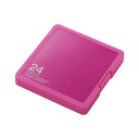 （まとめ） エレコムSD／microSD用メモリカードケース プラスチックタイプ ピンク インデックス台紙付 CMC-SDCPP24PN1個 【×3セット】