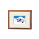 スタンド付き 絵画額縁セット 吉岡浩太郎 「白富士桜」 壁掛け 置き型兼用 日本製 額縁 額 フレーム インテリア 絵画