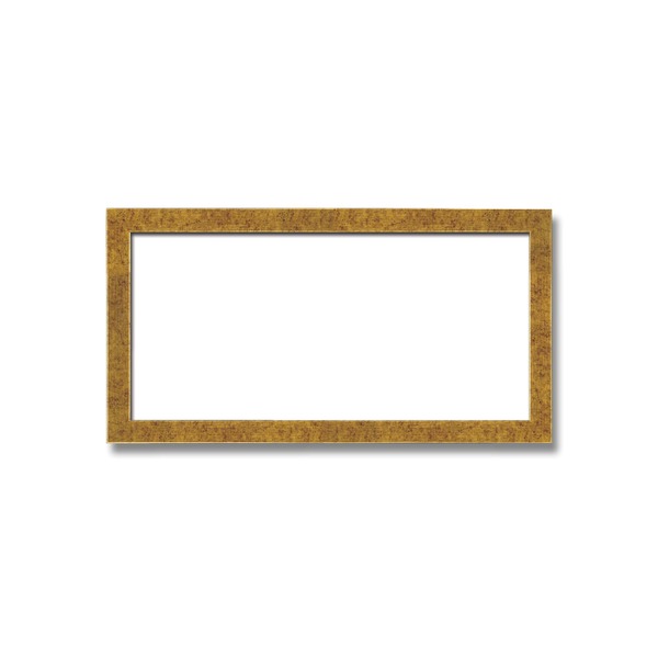 【長方形額】木製額　縦横兼用額　前面アクリル仕様　■金(銀)長方形額(400×200mm)金柄紋