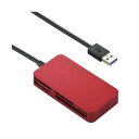 ELECOM エレコム PC機器 メモリリーダライタ / USB3.0 / SD・microSD・MS・XD・CF対応 / スリムコネクタ / レッド MR3-A006RD(2)