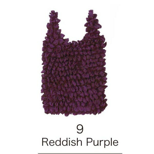 EC‐3絞バッグ大 ReddishPurple 絞りでできた折りたたみ不要のエコバッグファッション バッグ エコバッグ