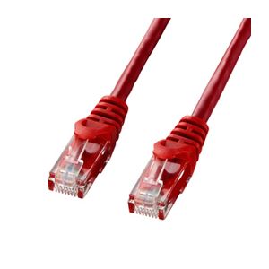 サンワサプライ カテゴリ6UTP LANケーブル LA-Y6-01R 【×10セット】 【お徳用 まとめ買い お買い得 業務用 割引 セット販売】