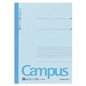 KOKUYO コクヨ キャンパスノート(細横罫) セミB5 C罫 30枚 ノ-3CN 1冊 【×20セット】 【 セット販売 まとめ買い 割引 オフィス 文房具 文具 業務用 オフィス用品 】(3)