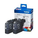 【BROTHER ブラザー工業】 事務用品 文具 プリンター機器 ブラザー工業 インクカートリッジ お徳用黒2個パック LC111BK-2PK