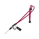 【お徳用セット まとめ買い 割安 割引 セット販売】 サンワサプライ ネックストラップ(丸紐、レッド) DG-ST8R【×5セット】(2)
