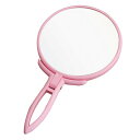 【24個セット お徳用】 手鏡 BALLOON (パステルピンク) ミラー / 鏡 / 卓上ミラー / 2WAY / 3倍鏡 / ミニサイズ / メイク / ス...