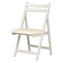 折りたたみ椅子(作業用チェア) 木製×合成皮革/合皮 WS ホワイト(白)【代引不可】