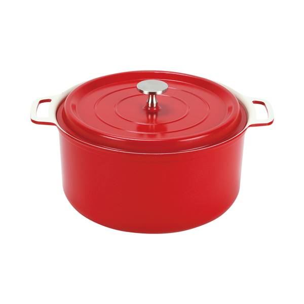 無水調理ができるセラミック加工IH対応両手鍋 22cm レッド HB-5726 【 キッチン用品・食器・調理器具 日用雑貨・キッチン用品 キッチン 鍋・フライパン 圧力鍋 】