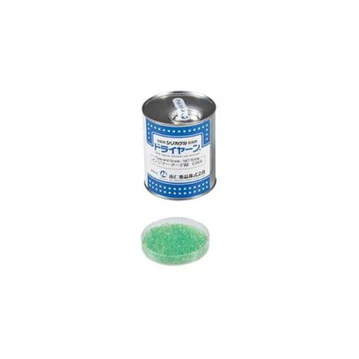 シリカゲルA型 球状 6UPメッシュ緑色 500g/缶 シリカゲルA型 球状 6UPメッシュ緑色 500g/缶