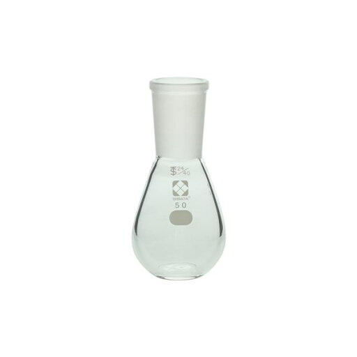 共通摺合平底なす形フラスコ 50mL 【005400-2450】 共通摺合平底なす形フラスコ 50mL 【005400-2450】
