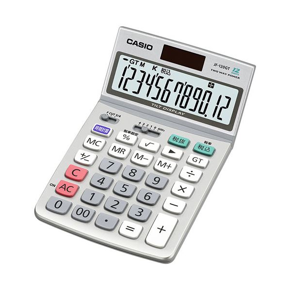 カシオ計算機 CASIO グリーン購入法適合電卓 ジャストタイプ12桁 JF-120GT-N 1