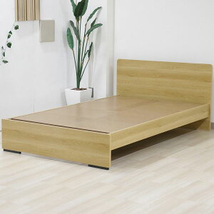 ベッド 日本製 工具 不要 組立 簡単 省スペース ベッド下 収納 シンプル モダン フラット 木製 パネル デザイン ナチュラル シングル ベッドフレームのみ