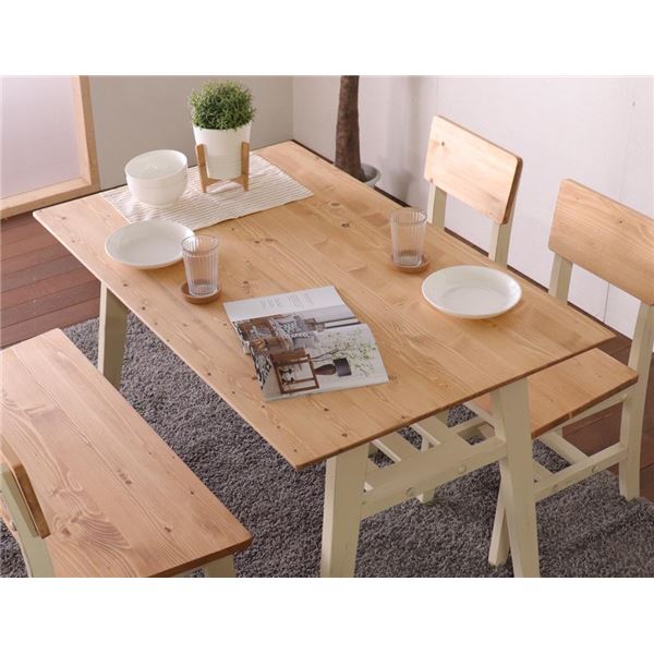 ダイニングテーブル 食卓テーブル 幅140cm ホワイト 木製 組立品 リビング ダイニング キッチン インテリア家具