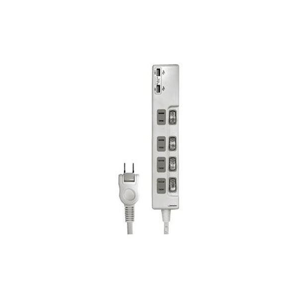 HIDISC USB2ポート付き 節電タップ HDUTC4U2WH 【×3セット】 【お徳用 まとめ買い お買い得 業務用 割引 セット販売】
