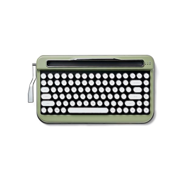 AJAX タイプライター風キーボードPENNA (ペナ) Olive Green PNADOG レトロデザインと新しい技術で、タイプ入力をもっと楽しくデジタル家電 家電 パソコン・周辺機器 キーボード・テンキー