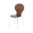 〔2脚セット〕 スタッキングチェア パーソナルチェア 約幅48cm ブラウン スチール 省スペース仕様 エピチェア リビング ダイニング 【椅子 チェアー 業務...