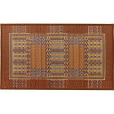 国産 い草 玄関マット 約60×90cm ブラウン 日本製 縁:綿100% 滑りにくい加工 裏貼り オリエンタル リビング 廊下(3)