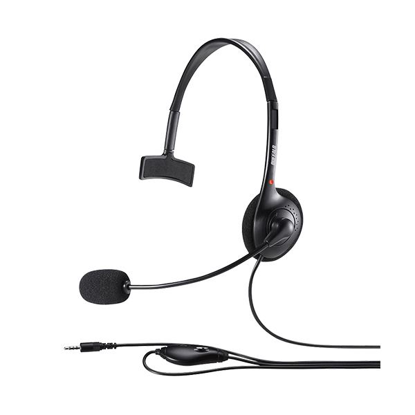 バッファロー片耳ヘッドバンド式ヘッドセット 4極 ブラック BSHSHCM100BK 1個 【×10セット】 【お徳用 まとめ買い お買い得 業務用 割引 セット販売】