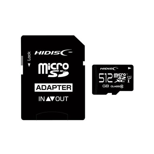 HIDISC microSDXCカード 512GB A2 V30 CLASS10 UHS-1 Speed Class3対応 SD変換アダプタ付き HDMCSDX512GCL10UIJP3 HIDISC microSDXCカード 512GB A2 V30 CLASS10 UHS-1 Speed Class3対応 SD変換アダプタ付き HDMCSDX512GCL10UIJP3