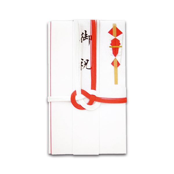 【セット販売】 赤白7本 金封 短冊付 E-651 1セット(10枚) 【×10セット】
