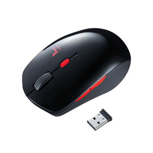 サンワサプライ 静音ワイヤレスブルーLEDコンボマウス (ブラック×レッド) MA-WBTBL193BKR ブラック×レッド サンワサプライ 静音ワイヤレスブルーLEDコンボマウス (ブラック×レッド) MA-WBTBL193BKR ブラック×レッド