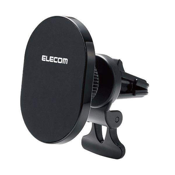 ELECOM エレコム PC機器 MagSafe対応 スマホホルダー 車載アクセサリー マグネット着脱 エアコン吹出し口 取付 iPhone ブラック P-CARS13BK