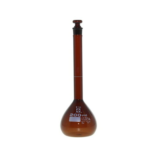 メスフラスコ 茶褐色 スーパーグレード 200mL 【020070-200】 メスフラスコ 茶褐色 スーパーグレード 200mL 【020070-200】