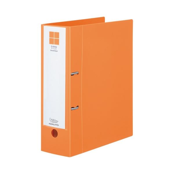 KOKUYO コクヨ 【お徳用セット】 コクヨ Dリングファイル （スムーススタイル） A4タテ 700枚収容 背幅95mm オレンジ フ-UDS470YR 1冊 【×5セット】 【 まとめ買い お買い得 業務用 割引 オフィス用品 文房具 事務用品】 ファイル・バインダー ファイル