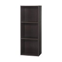 不二貿易 カラーボックス 3段 A4対応 幅418×奥行290×高さ1100mm ブラウン 96571 1台 組立品 【×3セット】 【お徳用 まとめ買い お買い得 業務用 割引 セット販売】