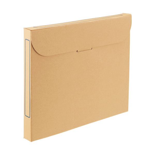 【セット販売】 TANOSEE ファイルボックス A4背幅32mm ナチュラル 1パック(5冊) 【×10セット】