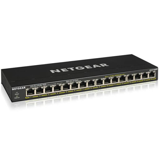NETGEAR Inc. PoE+対応 (183W) ギガビット16ポート アンマネージスイッチ GS316PP-100AJS NETGEAR Inc. PoE+対応 (183W) ギガビット16ポート アンマネージスイッチ GS316PP-100AJS