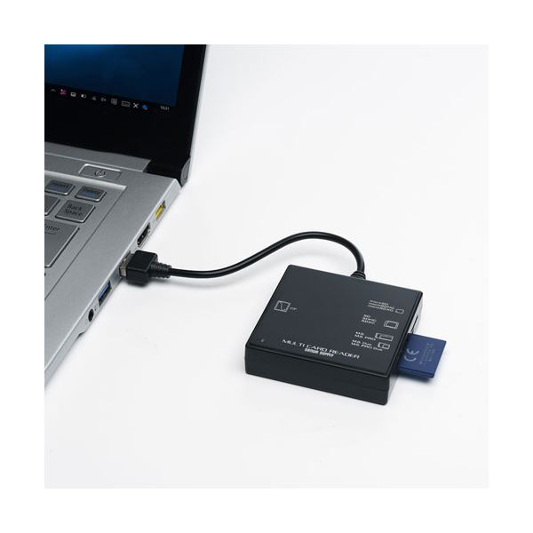 サンワサプライ USB2.0 カードリーダー ブラック ADR-ML23BKN コンパクトなマルチカードリーダデジタル家電 家電 パソコン・周辺機器 カードリーダー