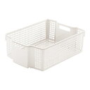 〔5個セット〕 収納ケース 収納かご A4 深型 幅27.7×奥行38.4×高さ12.5cm ホワイト スタッキング スタックカーゴ リビング 【お徳用 まとめ...