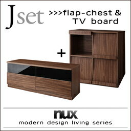 【 テレビ台 / キャビネット 】シンプルモダンリビングシリーズ nux ヌクス 2点セット(テレビボード+フ..