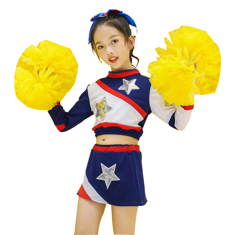 チアガール 子供 長袖 チアリーダー 衣装 長袖 高品質 ダンス衣装 キッズ チアダンス 大人 コス ガールズ 仮装 ハロウィン チア リーダー コスプレ衣装 ...
