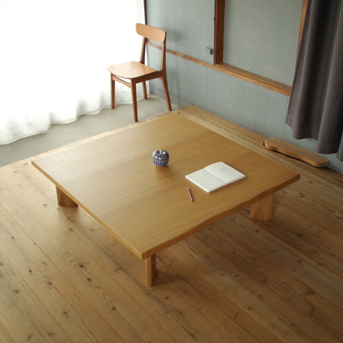 Nagiテーブル 120 正方形 タモ突板|北欧|和風|モダン|シンプル|デザイン||おしゃれ|かわ ...