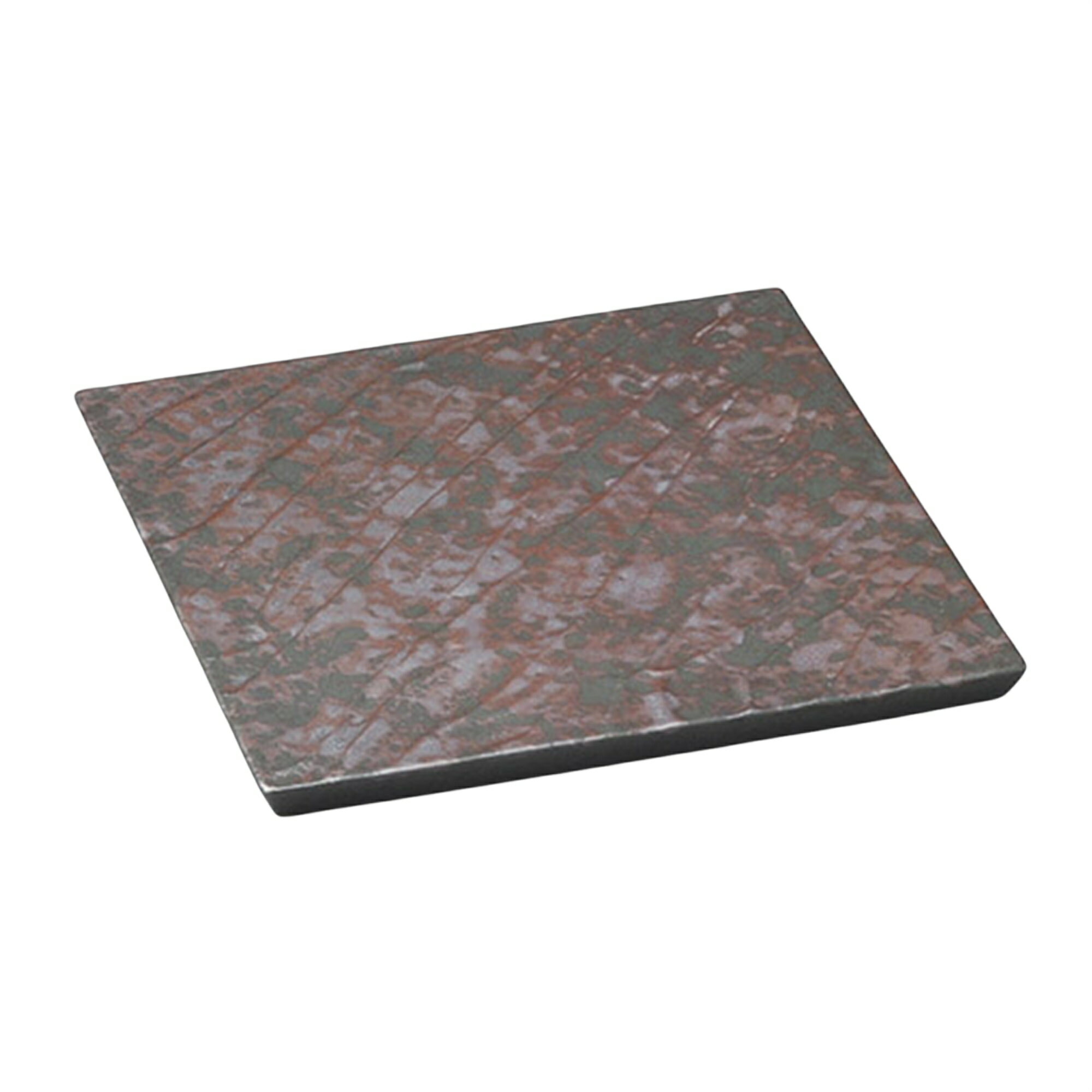 ☆角皿☆ いぶし銀タタキ削ぎ彫正角皿 大 [230×15mm] | 食器 和食器 和皿 カフェ 料亭 業務用 贈答 プレゼント ギフト おしゃれ かわいい お祝い 開店 定食 セット 正方形 四角 正角皿 スクエア