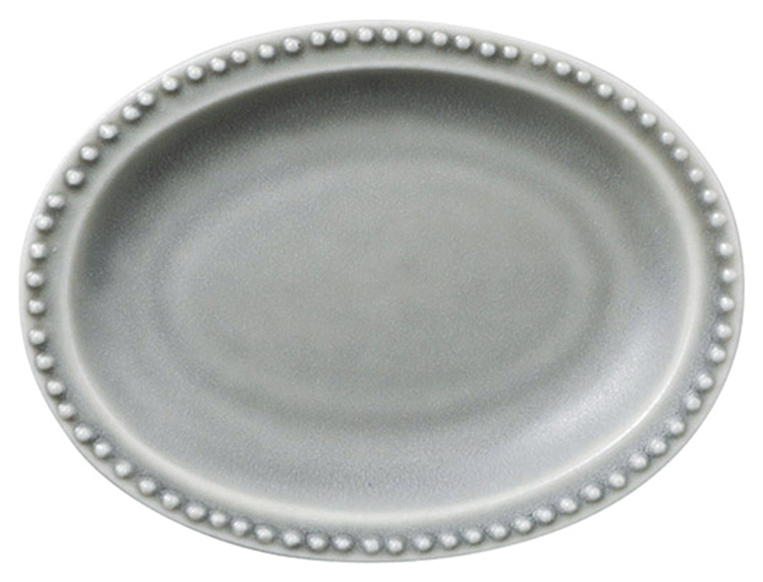 ☆楕円皿☆ グレーリムドット12オーバル [125×93×17mm] | 器 食器 和食器 洋食器 飲食店 カフェ 和カフェ おうちカフェ 業務用 贈答 プレゼント ギフト おしゃれ かわいい かっこいい シンプル モダン お祝い セット