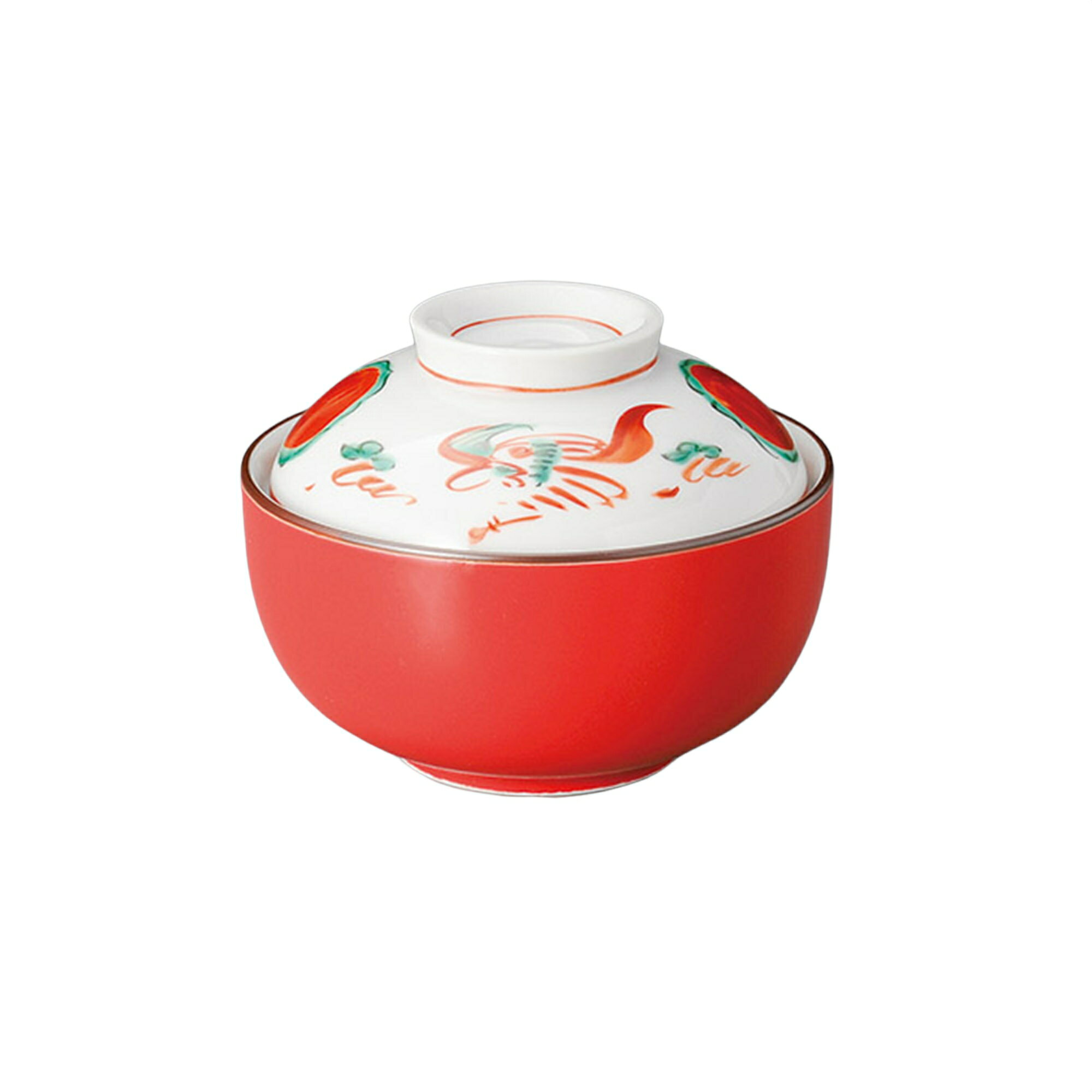 ☆煮物碗☆ 赤釉赤絵花鳥小煮物碗 [98×82mm] | 食器 和食器ホテル カフェ 料亭 業務用 贈答 プレゼント ..