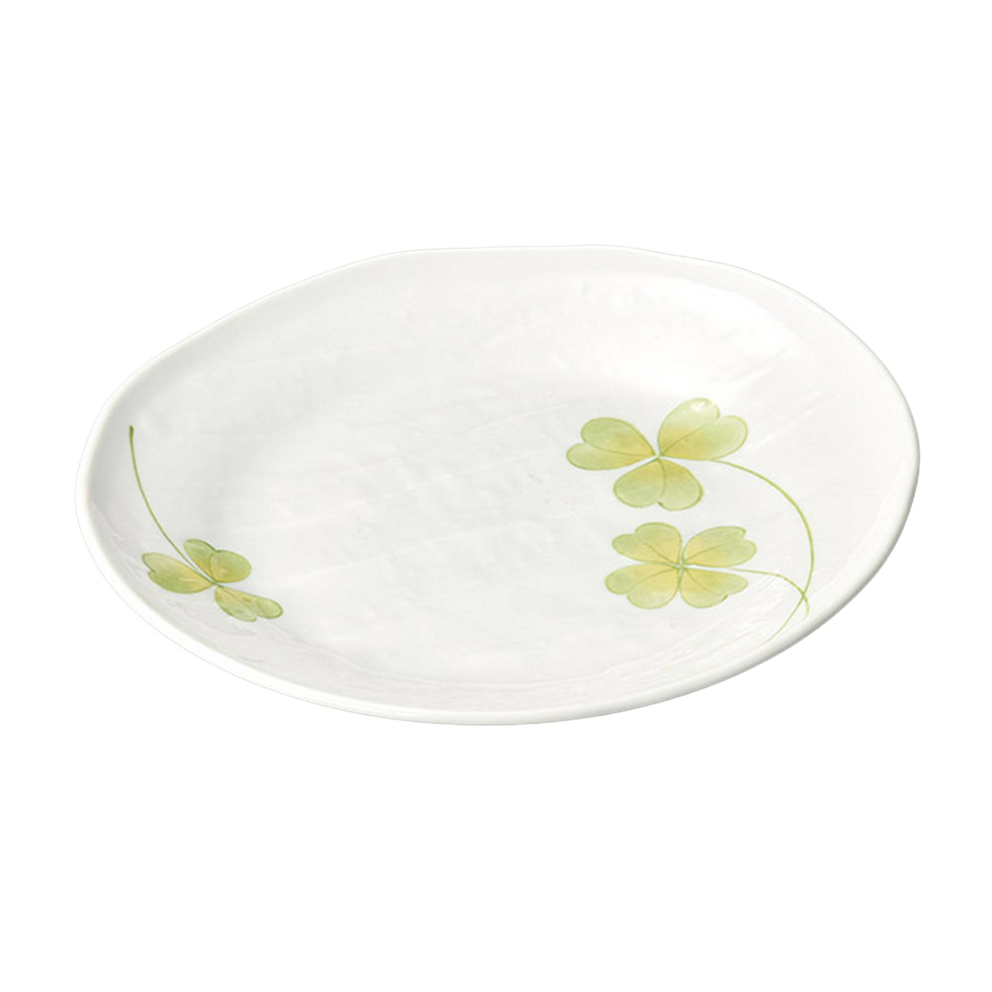 ☆大皿☆ ハッピークローバー8.0皿 [250×240×40mm] | 食器 和食器 和皿 カフェ 料亭 業務用 贈答 プレゼント ギフト おしゃれ かわいい お祝い 開店 定食 セット