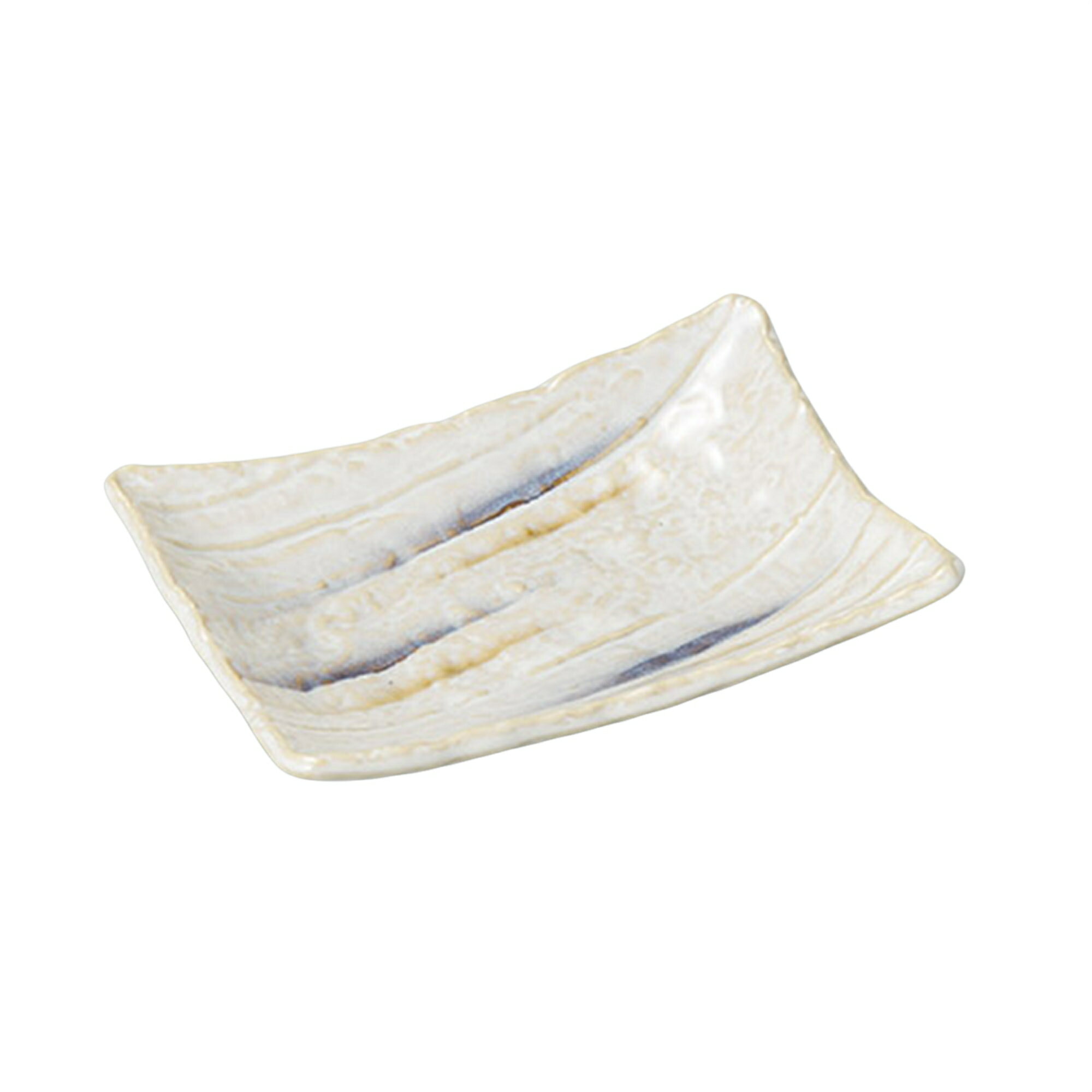 ☆焼物皿☆ さざなみ手作り長角皿 小 [185×135×35mm] | 食器 和食器 和皿 カフェ 料亭 業務用 贈答 プレゼント ギフト おしゃれ かわいい お祝い 開店 定食 セット