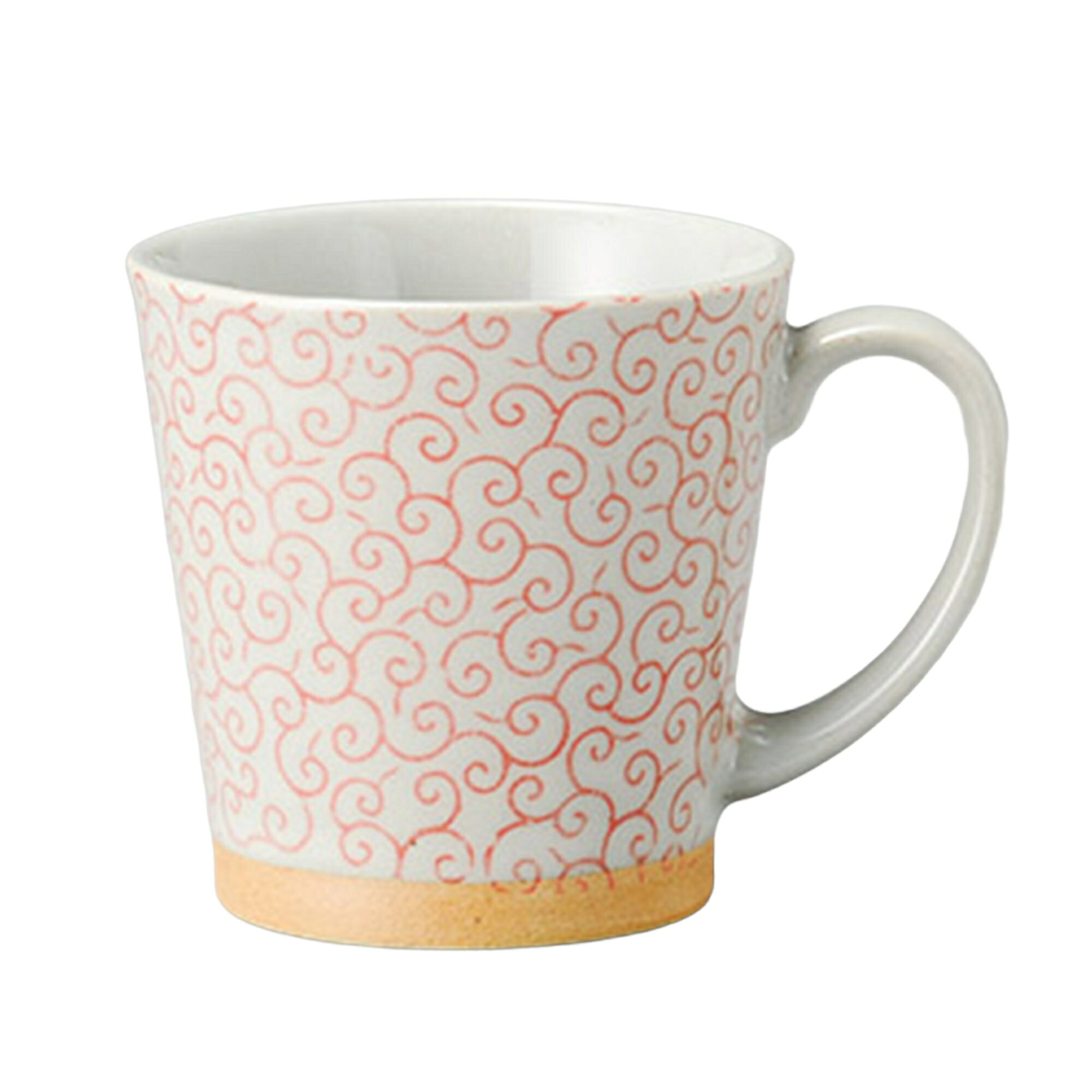 Mug Cup - ☆マグカップ☆ 土物モダン唐草赤マグ [86×86mm] | 喫茶店 業務用 カフェ 贈答 プレゼント ギフト おしゃれ かわいい かっこいい シンプル モダン お祝い セット 母の日 父の日 敬老の日