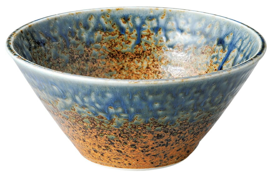 砂地藍流水輪6.5麺鉢 [19.7×9cm] | 器 食器 和食器 和食 飲食店 レストラン ホテル カフェ